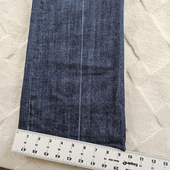 7 For All Mankind A Pocket Boot Cut Jeans Womens 31 Dark Wash Whiskered Cowgirl - Picture 7 of 10